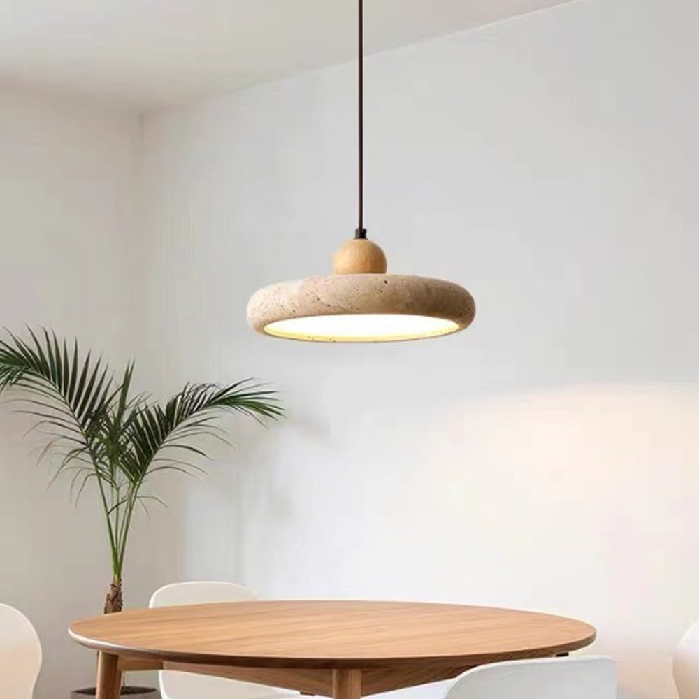 Travertine Dining Room Pendant Light Wabi-Sabi Aesthetic Bedroom Bedside Mini Lamp