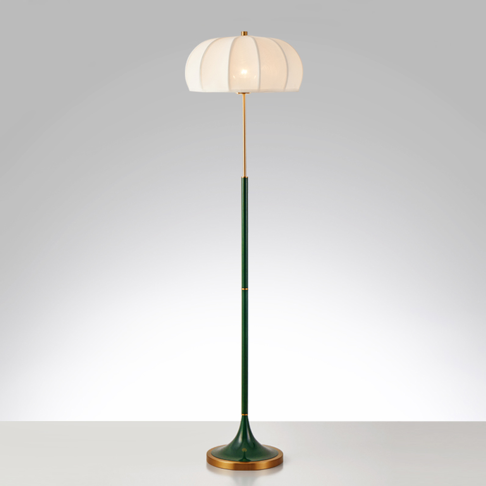 European Mid Century Modern Green Floor Lamp White American Floor Lamp