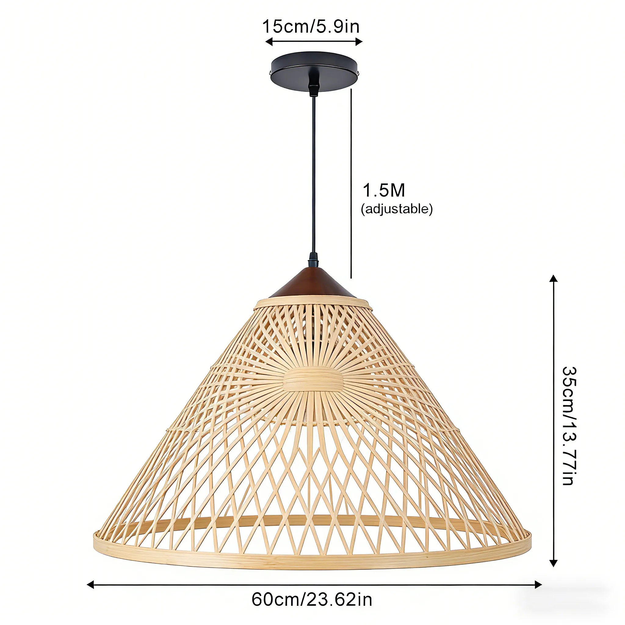 Artisan Bamboo Pendant Light - High-Definition Natural Finish