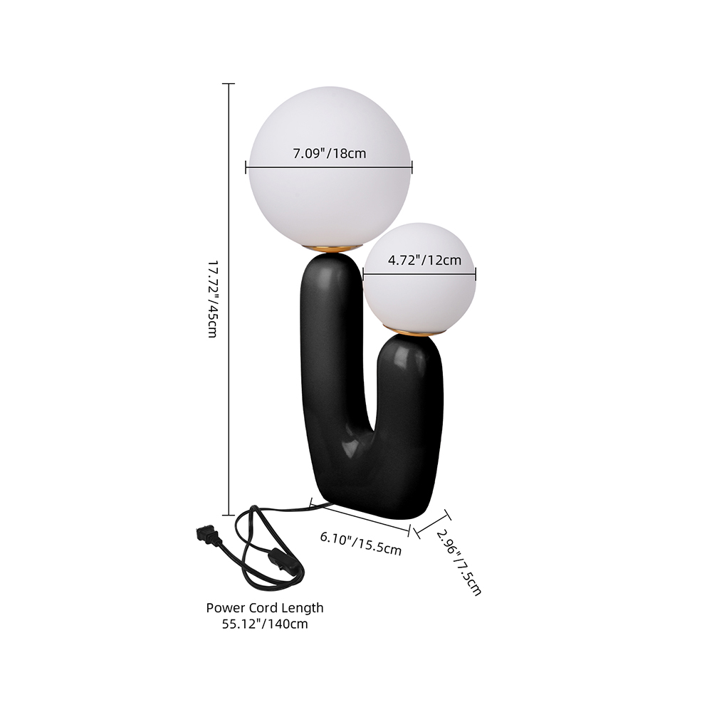 Classic Modern Style Black Table Lamp for Bedroom