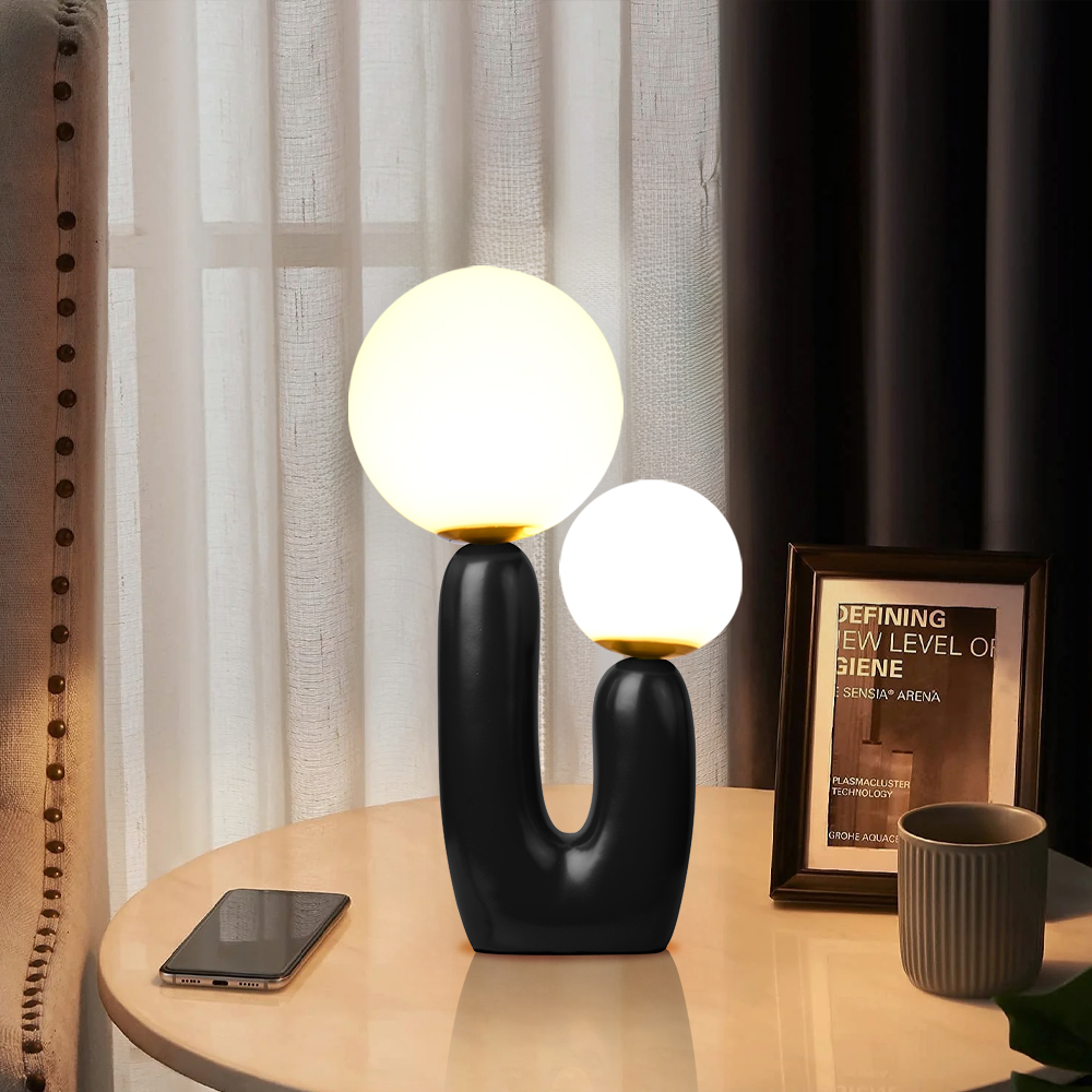 Classic Modern Style Black Table Lamp for Bedroom