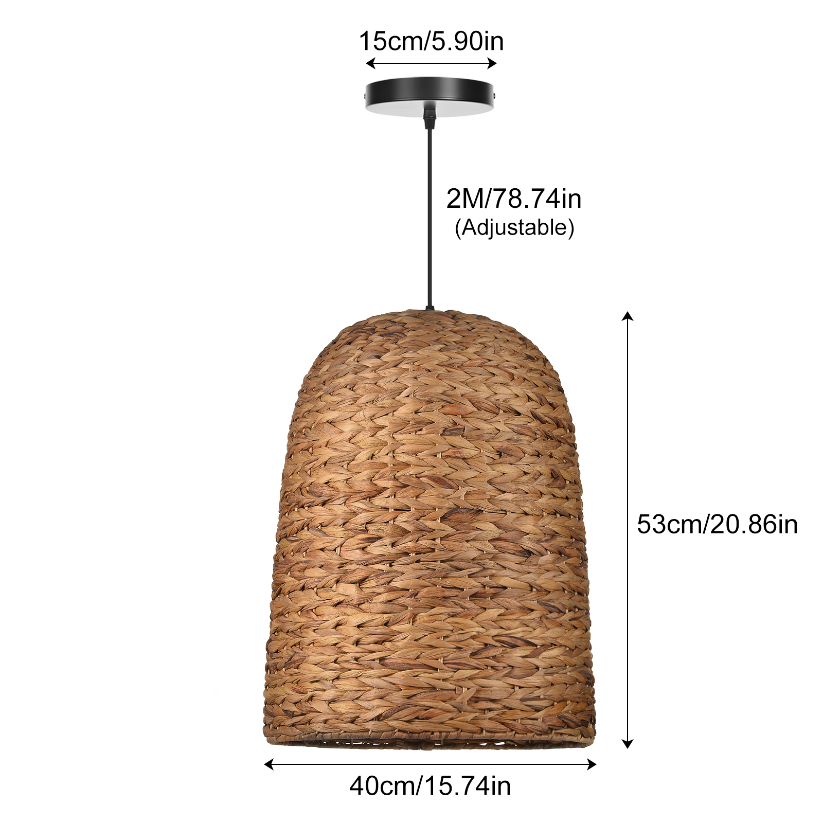 Japanese Wabi Sabi B&B Restaurant Chandelier Hand-woven Rattan Pendant Lampshade
