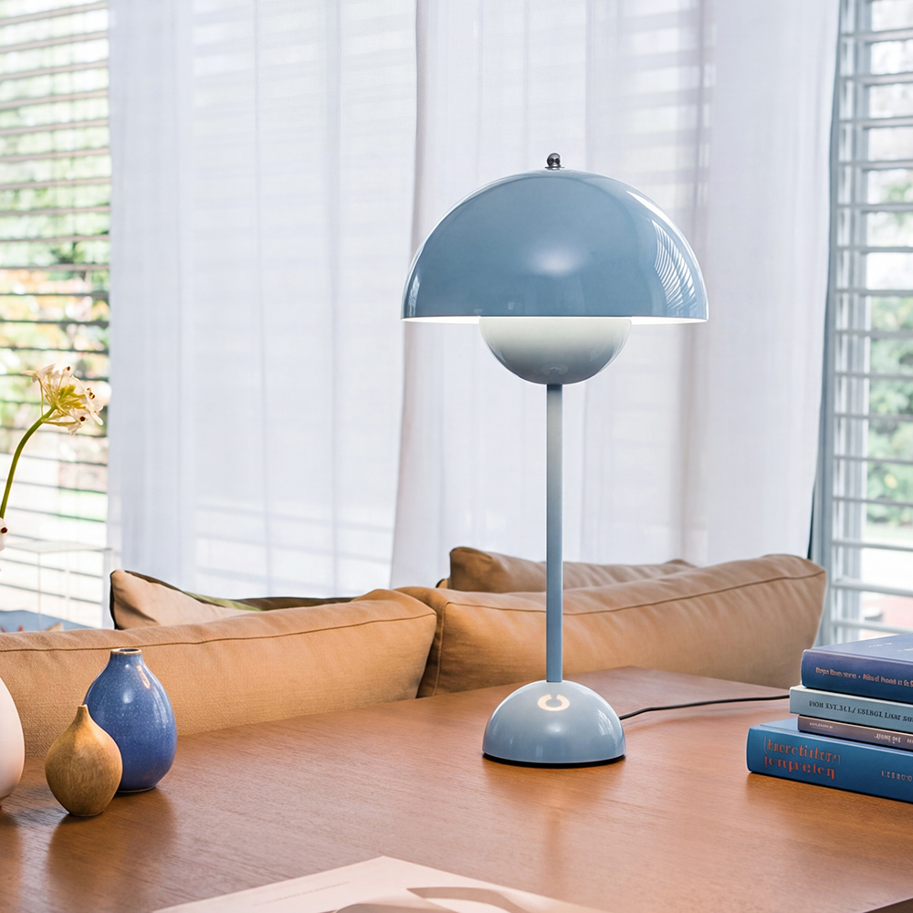 Danish Retro Flower Bud Table Lamp Nordic Style Plug In Bedroom Bedside Lighting