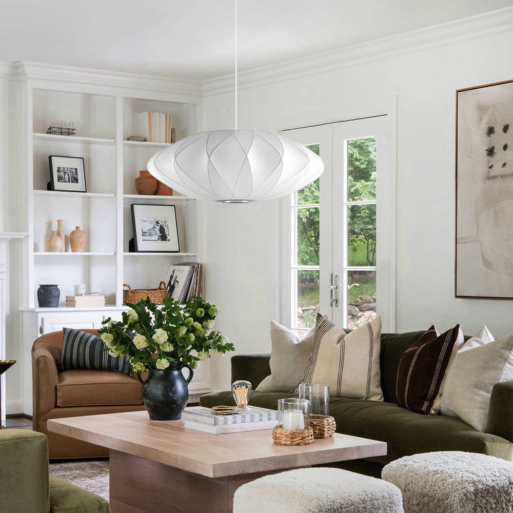 French fabric art chandelier over Dining Table