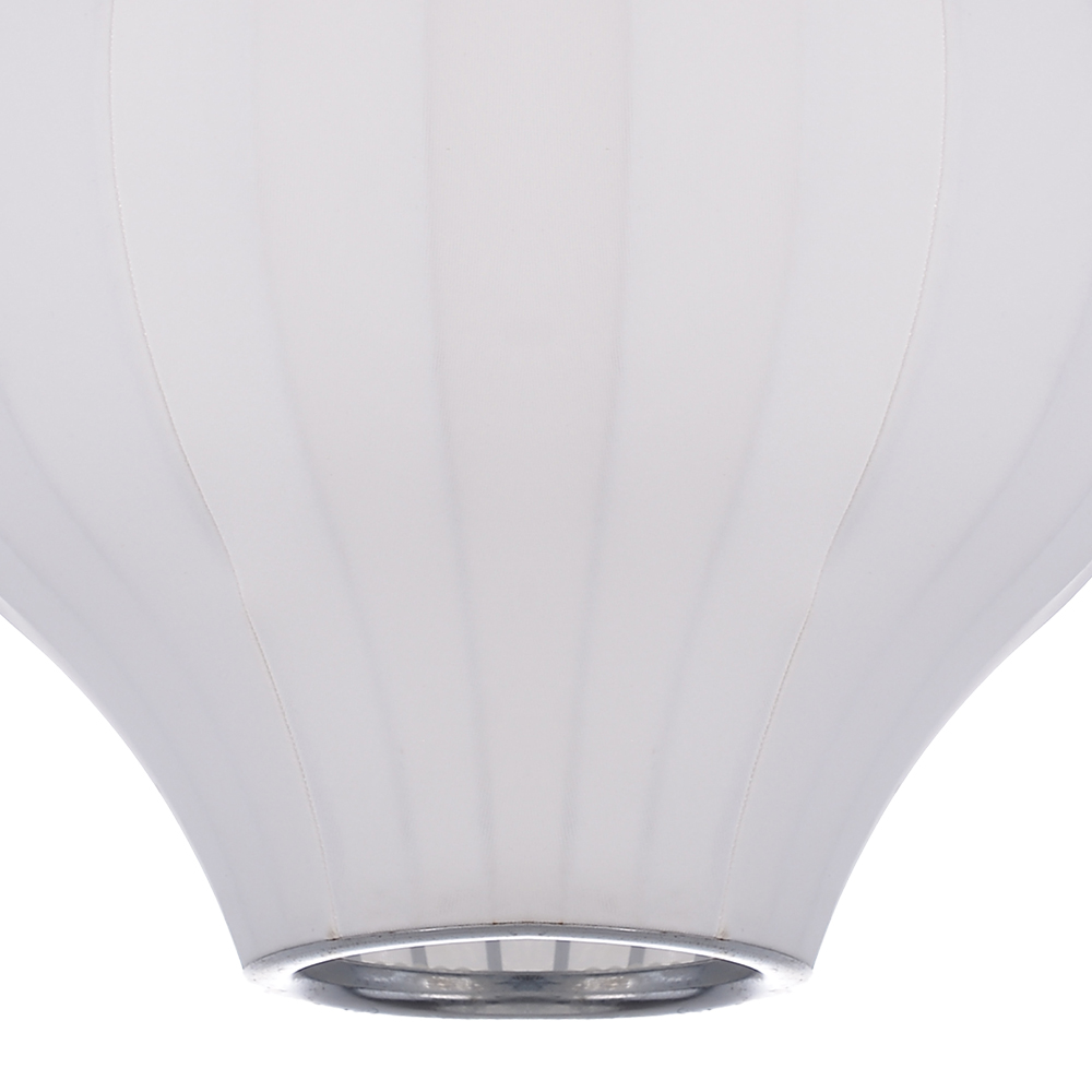 Nordic Style White Fabric Pendant Light Simple E26 Bulb Lamp Design for Living Room
