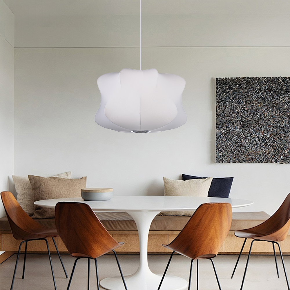 Minimalist Fabric Pendant Lamp Japandi Lighting For Dining Room