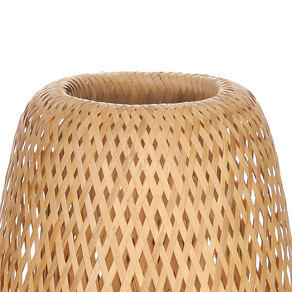 LED Desk Lamp Contemporary Reading Light Bamboo Wood Bedside Table Lamps