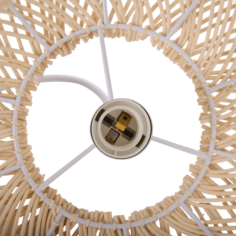 Dining Table Oval Rattan Pendant Light Wicker Ceiling Lamp Shade