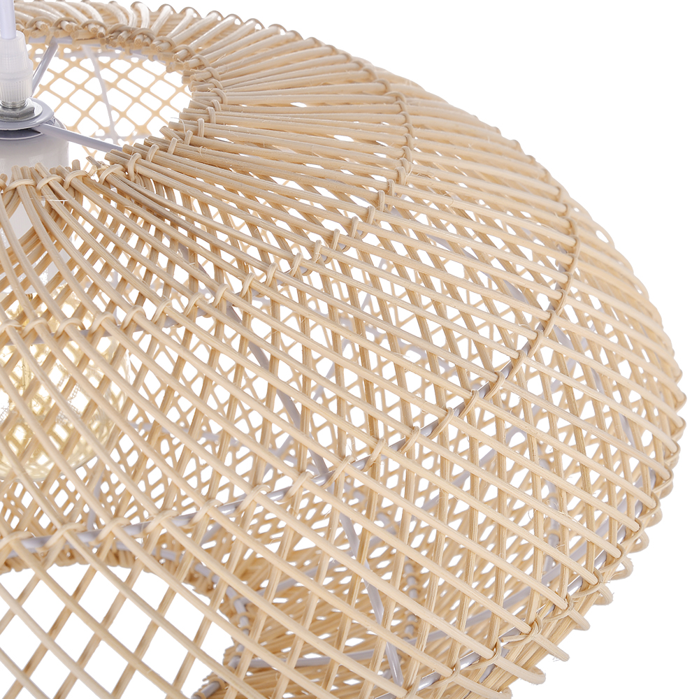 Dining Table Oval Rattan Pendant Light Wicker Ceiling Lamp Shade