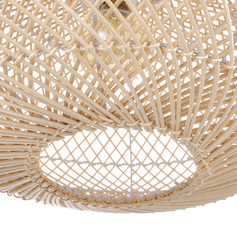 Dining Table Oval Rattan Pendant Light Wicker Ceiling Lamp Shade