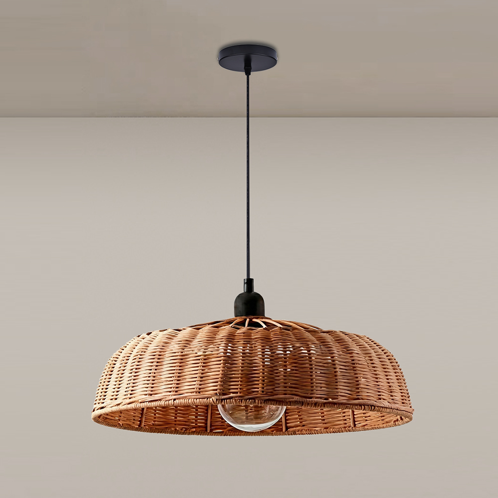 Natural Dark Rattan Chandelier for Restaurant
