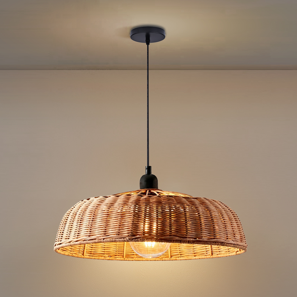 Natural Dark Rattan Chandelier for Restaurant