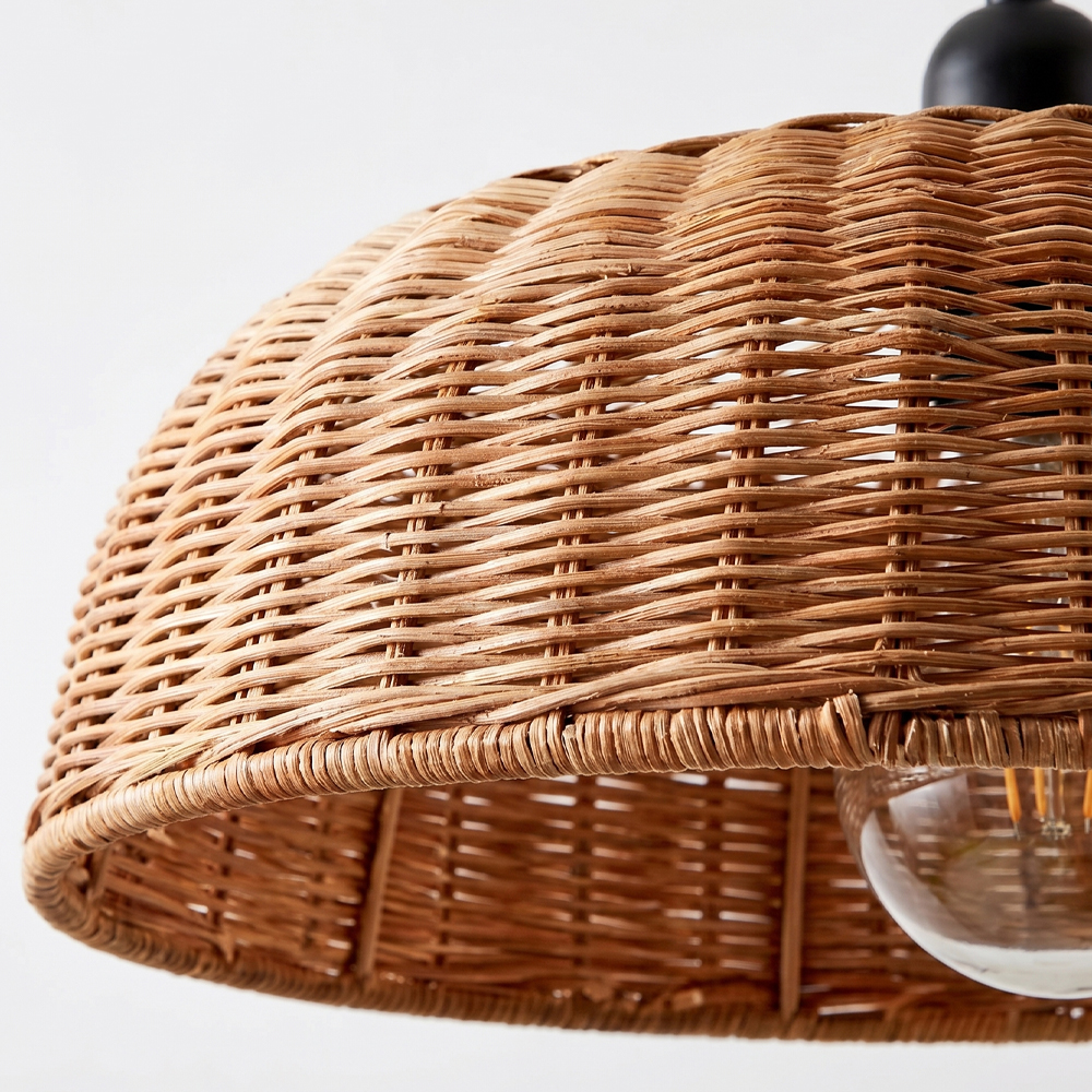 Natural Dark Rattan Chandelier for Restaurant