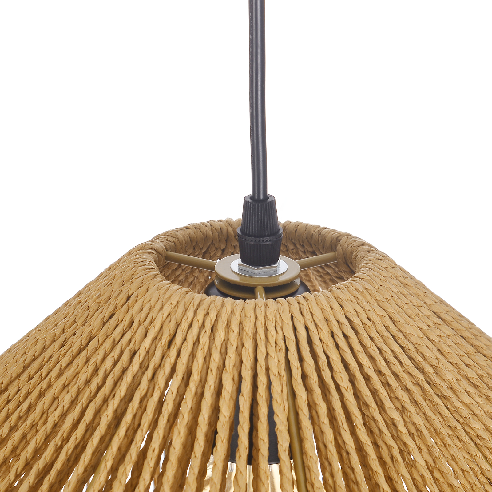 Paper Rope Woven Pendant Light Restaurants Decor Natural Wicker Lighting Fixture