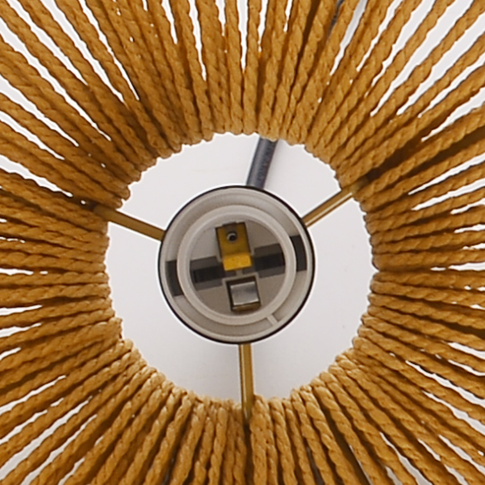 Paper Rope Woven Pendant Light Restaurants Decor Natural Wicker Lighting Fixture