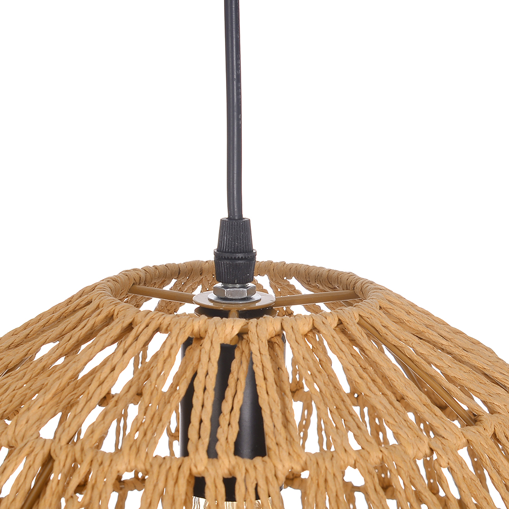 Dining Room Decor Rope Pendant Light Creative Rope Woven Lampshade