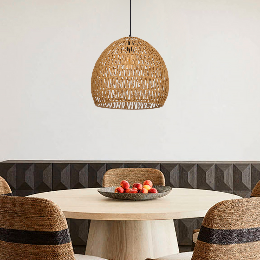Dining Room Decor Rope Pendant Light Creative Rope Woven Lampshade