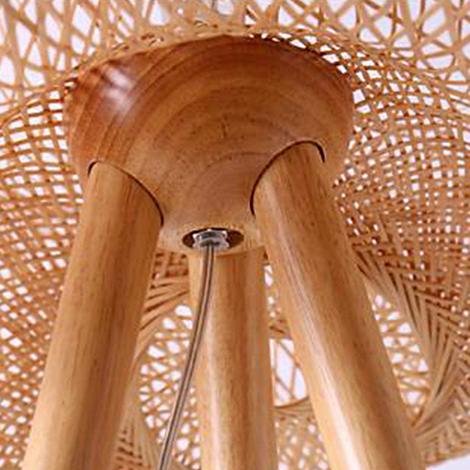 Japanese Floor Lamp Tatami Chinese Style HandWoven Bamboo Lamps