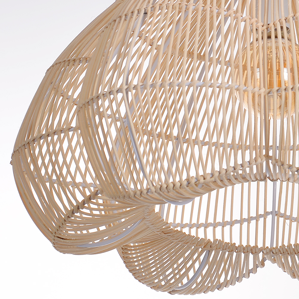 Handmade Rattan Chandelier for Bedroom Dining Room, Buds are about to bloom