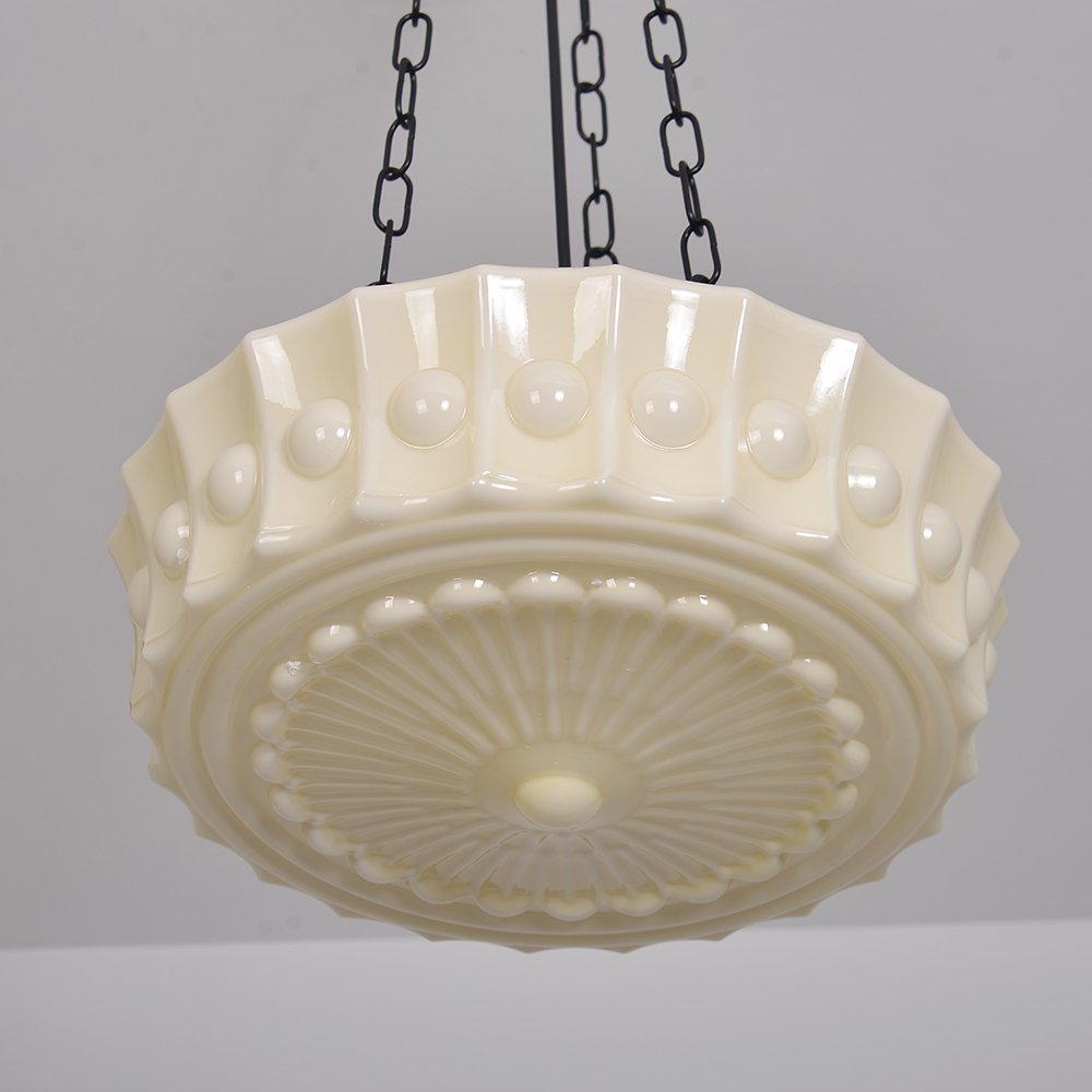 French Glass Chandelier Medieval Retro Dining Room Pendant Light