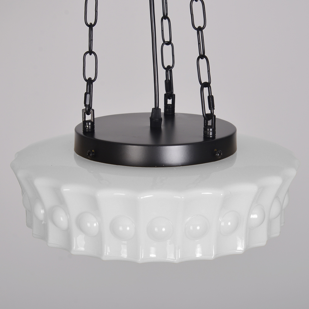 French Glass Chandelier Medieval Retro Dining Room Pendant Light