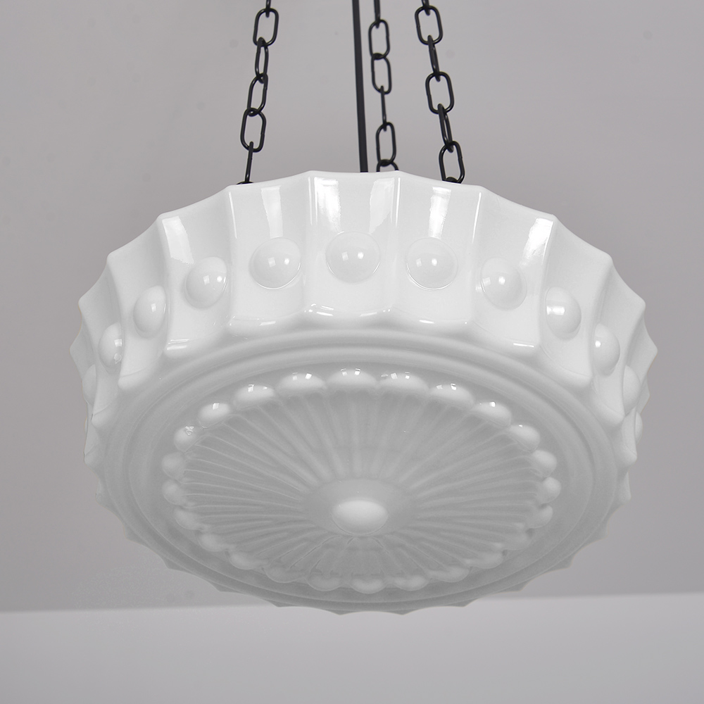 French Glass Chandelier Medieval Retro Dining Room Pendant Light