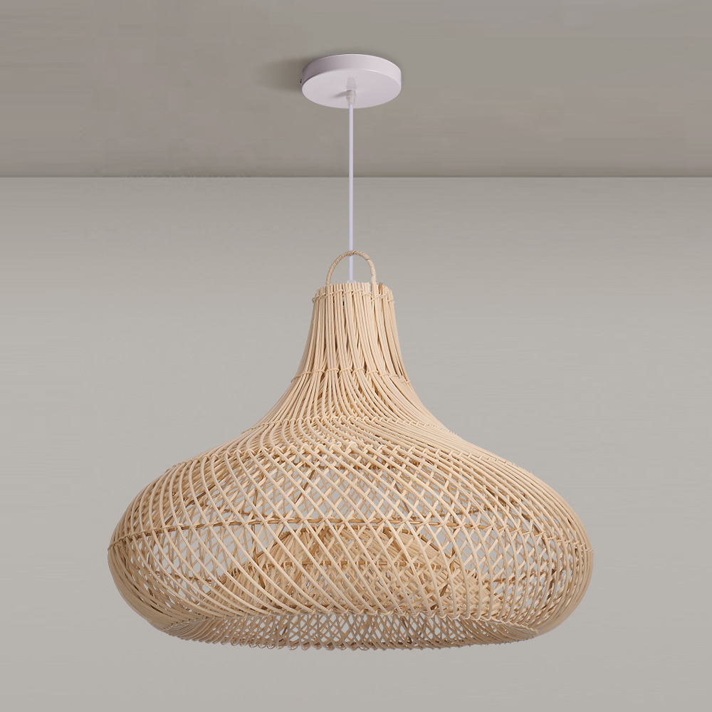 Dining Room Rattan Pendant Light Fixture