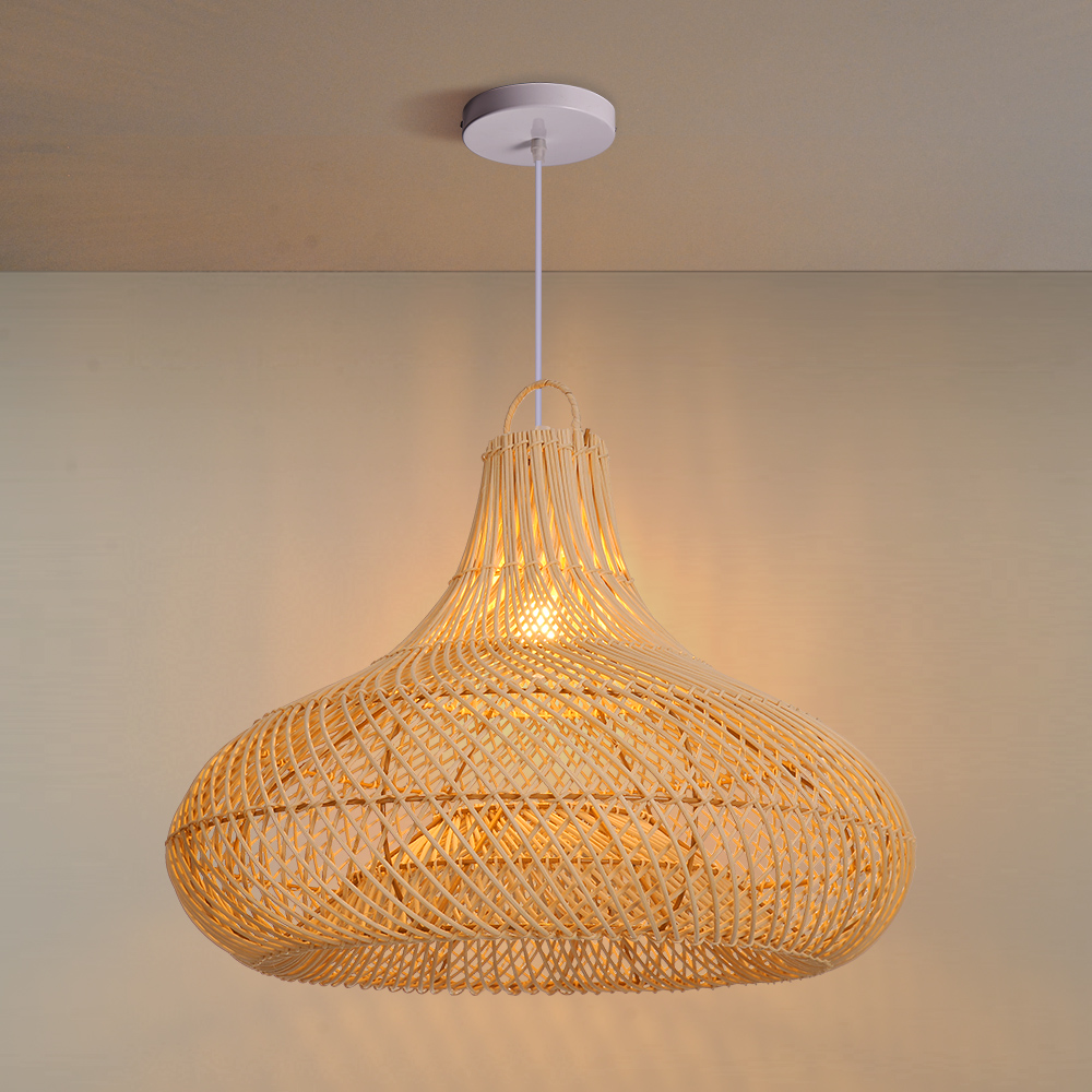 Dining Room Rattan Pendant Light Fixture