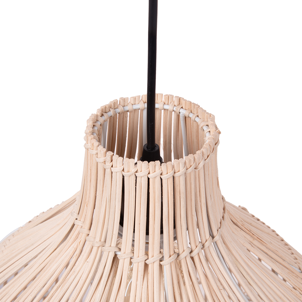 Japanese Rattan Woven Restaurant Chandelier Living Room Creative Hanging Lamp