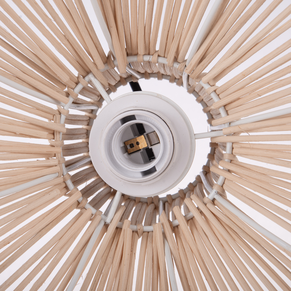 Japanese Rattan Woven Restaurant Chandelier Living Room Creative Hanging Lamp