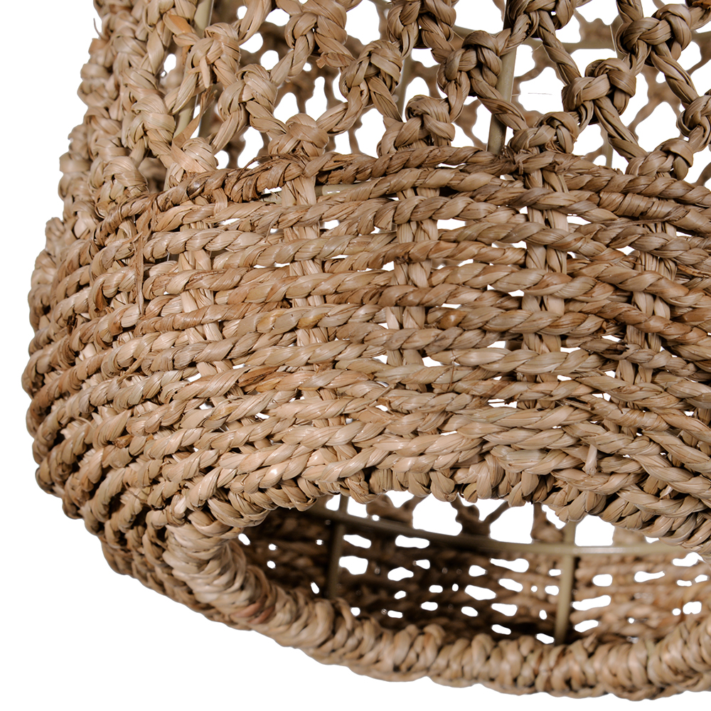 Restaurant Natural Seagrass Rattan Pendant Lamp Dining Room Lighting