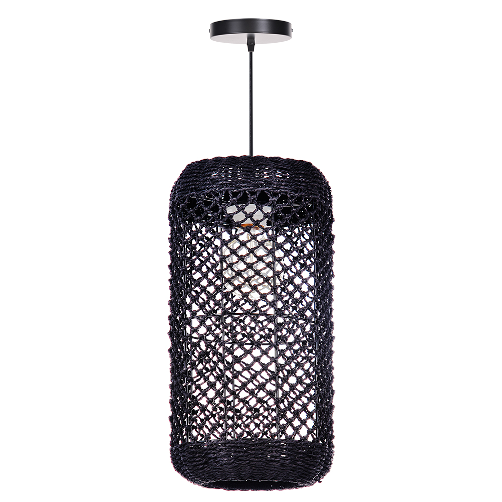 Restaurant Natural Seagrass Rattan Pendant Lamp Dining Room Lighting