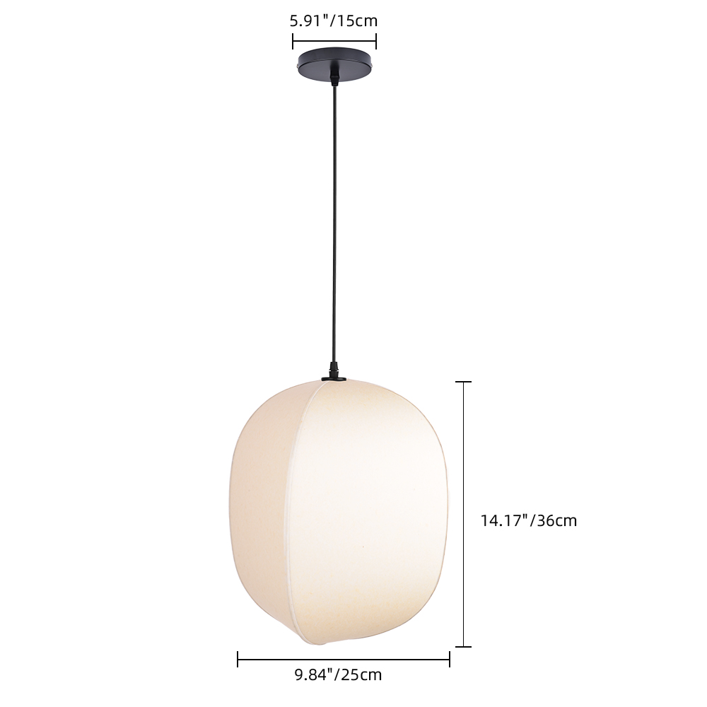 Wabi-sabi Style Living Room Fabric Chandelier Japanese Homestay Light Fixture