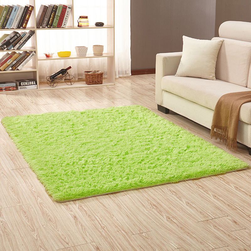 Plush soft rugs for living room bedroom bedside thickened washed floor mat