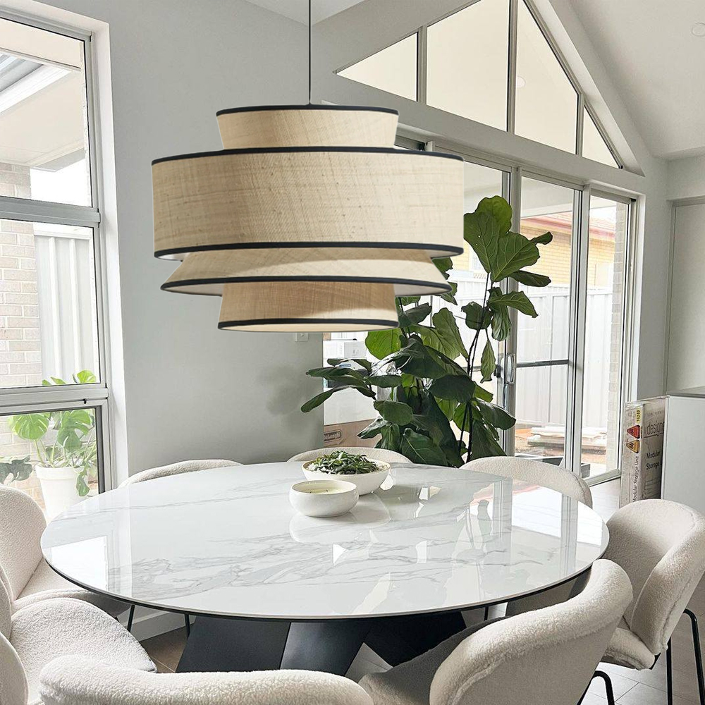 Japanese Multilayer Fabric Chandelier Creative Pendant Lampshade 