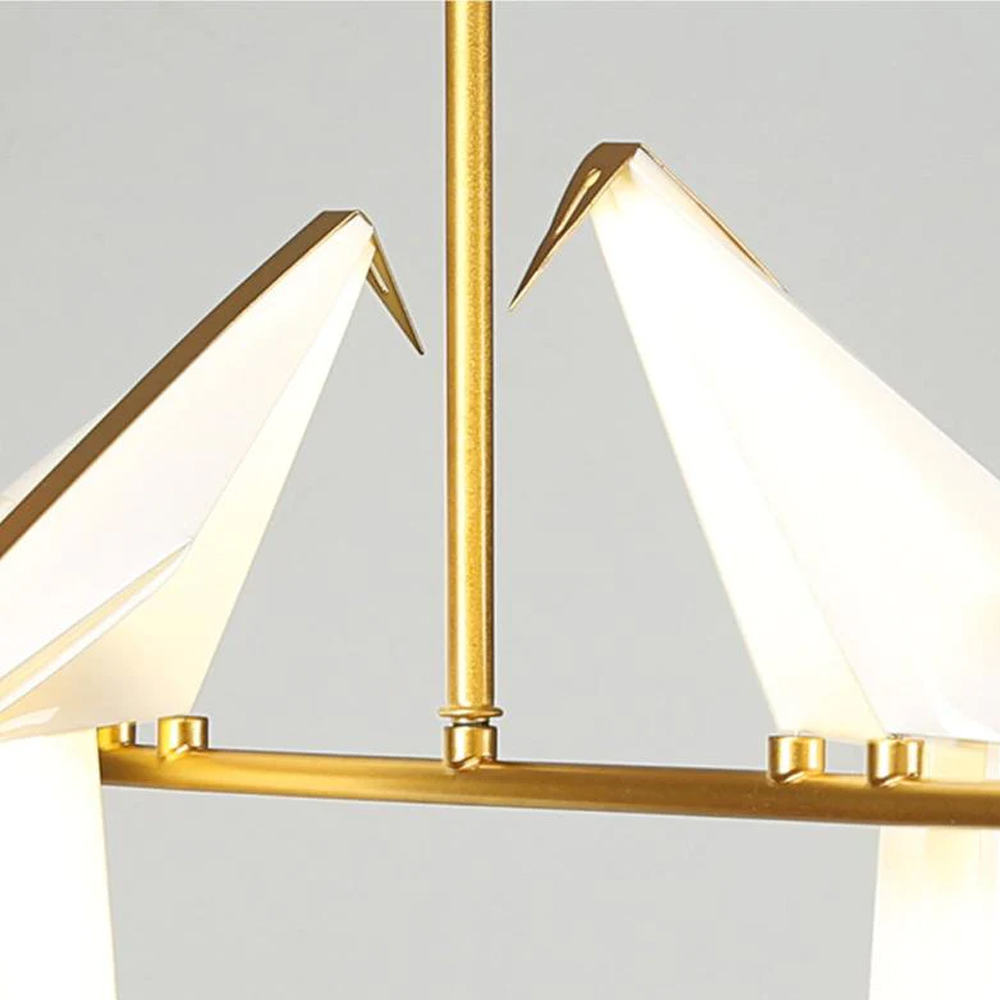 Dutch Minimalist Paper Cranes Ceiling Light Origami Bird Pendant Lamps