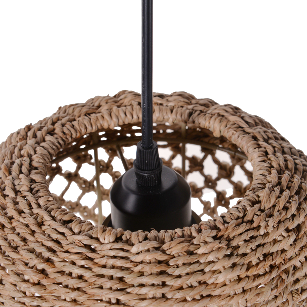 Restaurant Natural Seagrass Rattan Pendant Lamp Dining Room Lighting