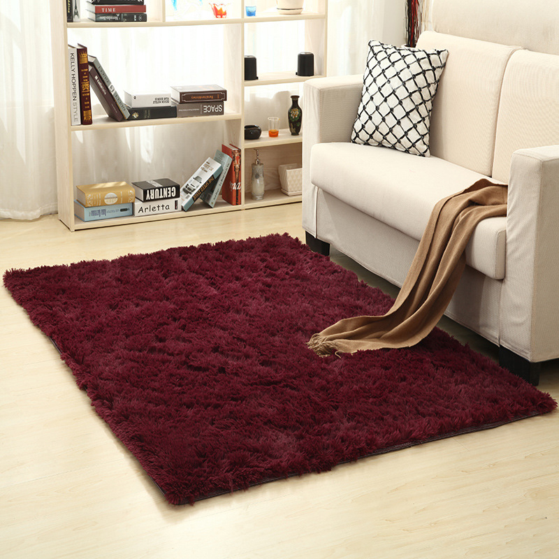 Plush soft rugs for living room bedroom bedside thickened washed floor mat