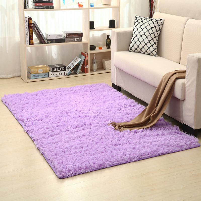 Plush soft rugs for living room bedroom bedside thickened washed floor mat