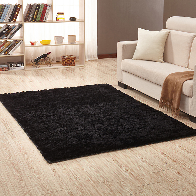 Plush soft rugs for living room bedroom bedside thickened washed floor mat