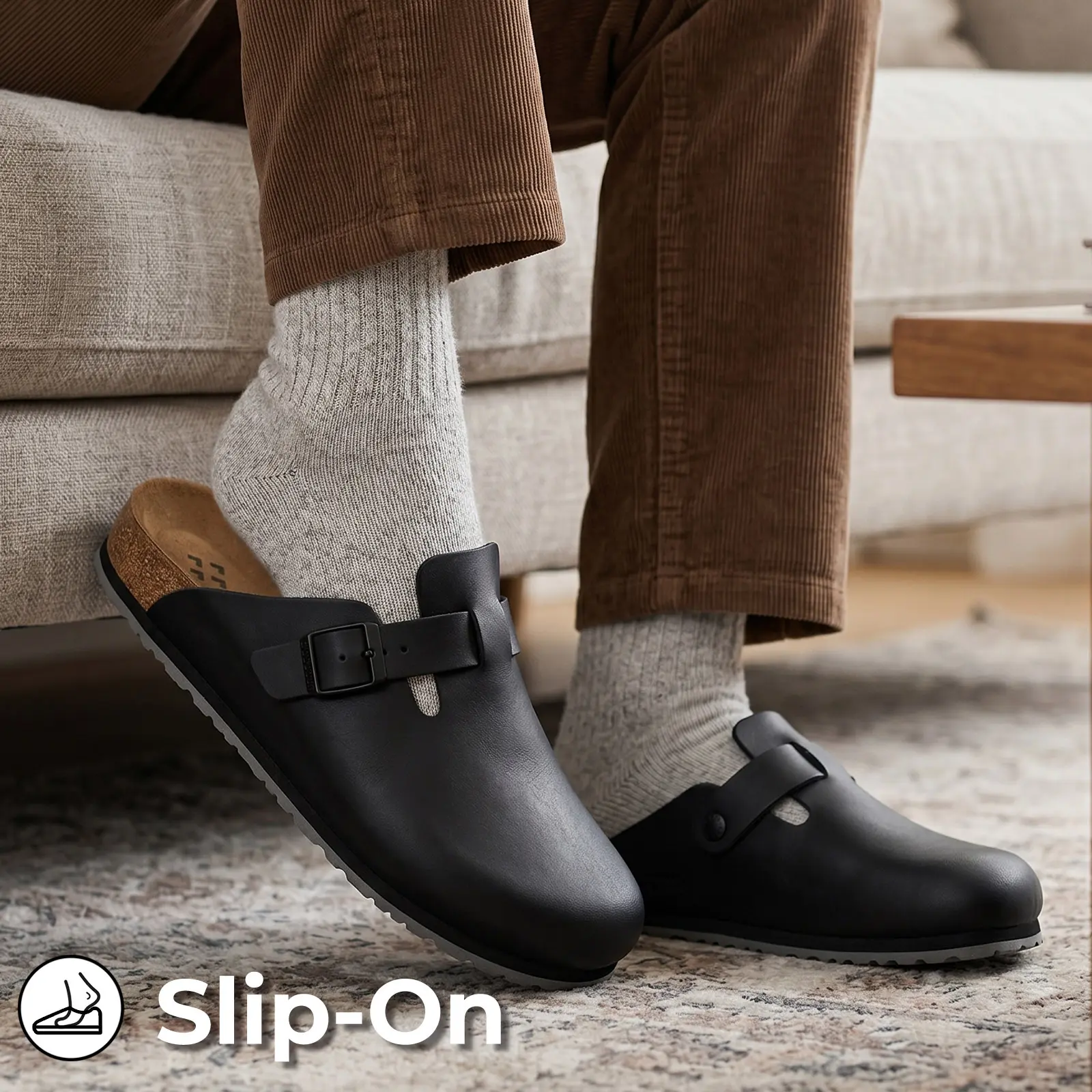 slip-on oil&slip resistant work shoes for men