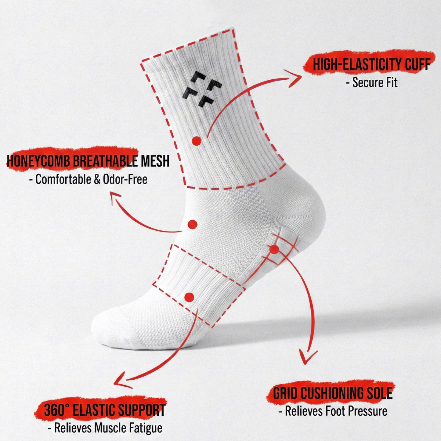 SPIEZ Cushioned Support Work Socks