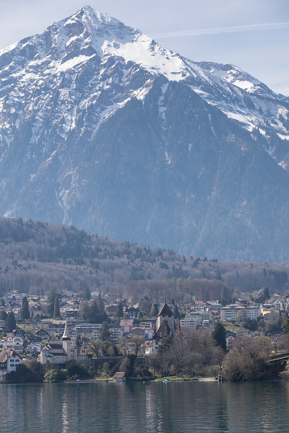 Spiez Castle and Church on Lake Thun, Switzerland &mdash; SPIEZ Footwear Heritage