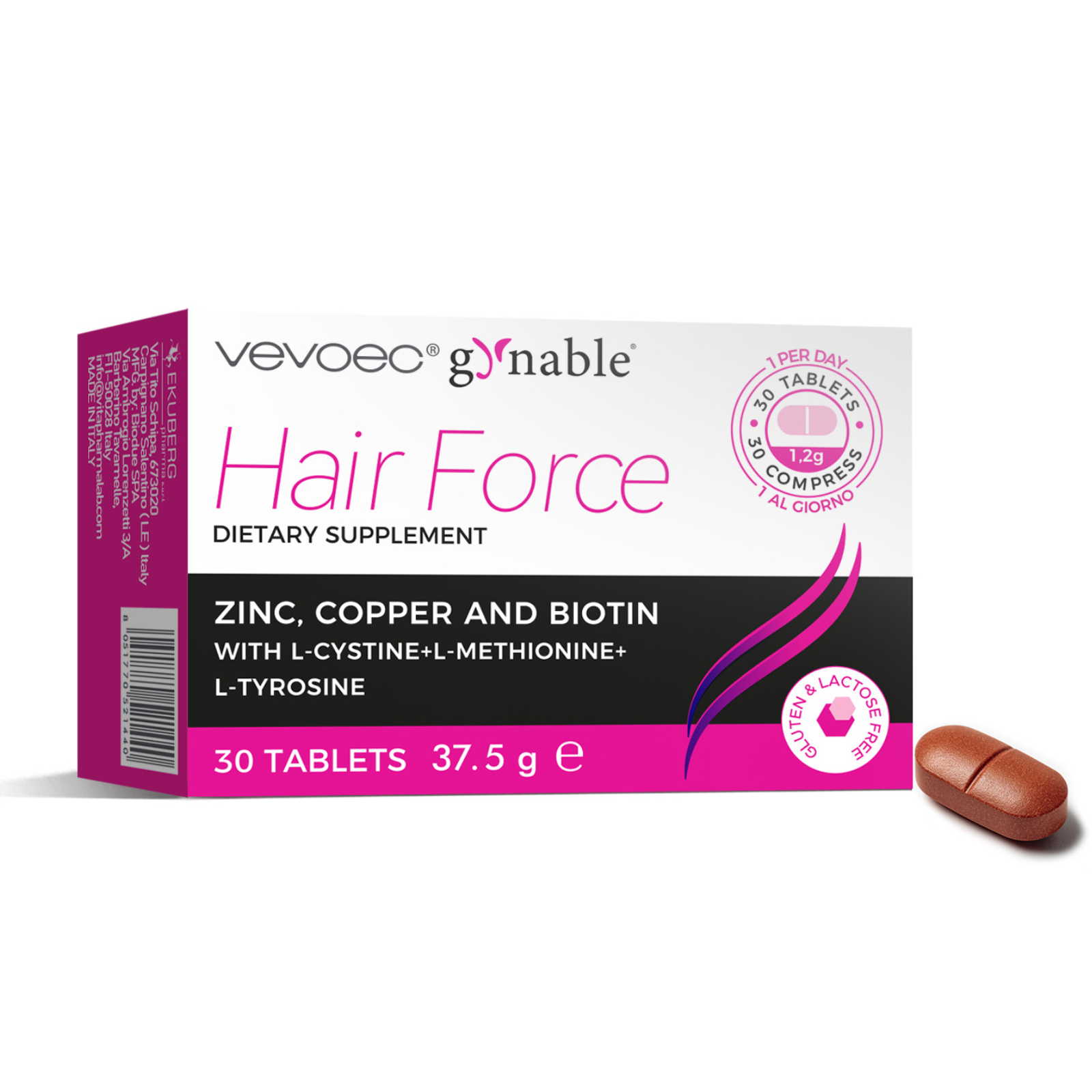 Hair Growth Supplement for Women,DHT Blocker with Biotin Amino Acid Blend,Red Clover,Female Hormone Balance for Hair Growth,Gluten-Free,Lactose-Free,1 Per Day, 30 Tablets, 1 Month Supply