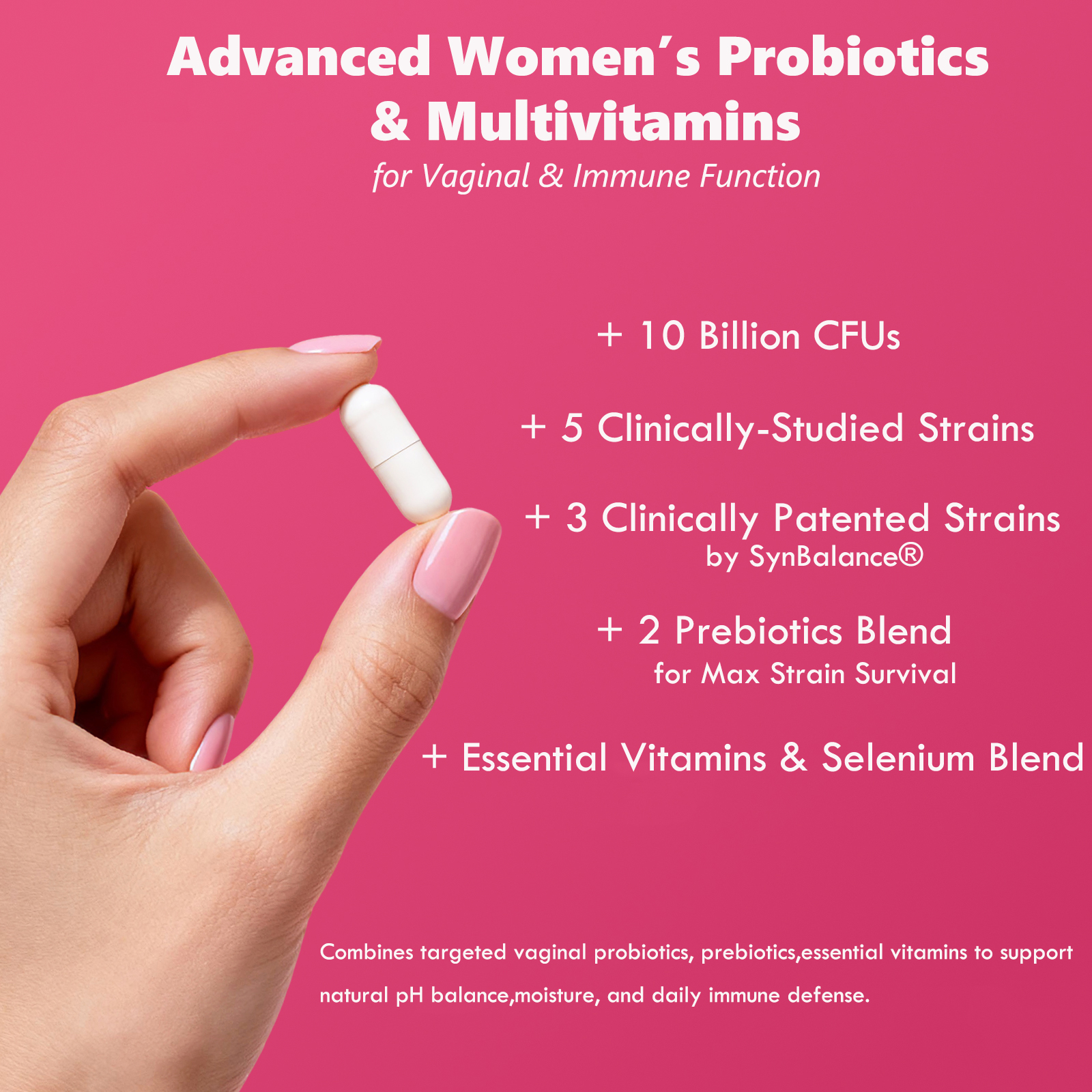 Gynable Women's Vaginal Probiotics Supplement - 30 Oral Capsules 