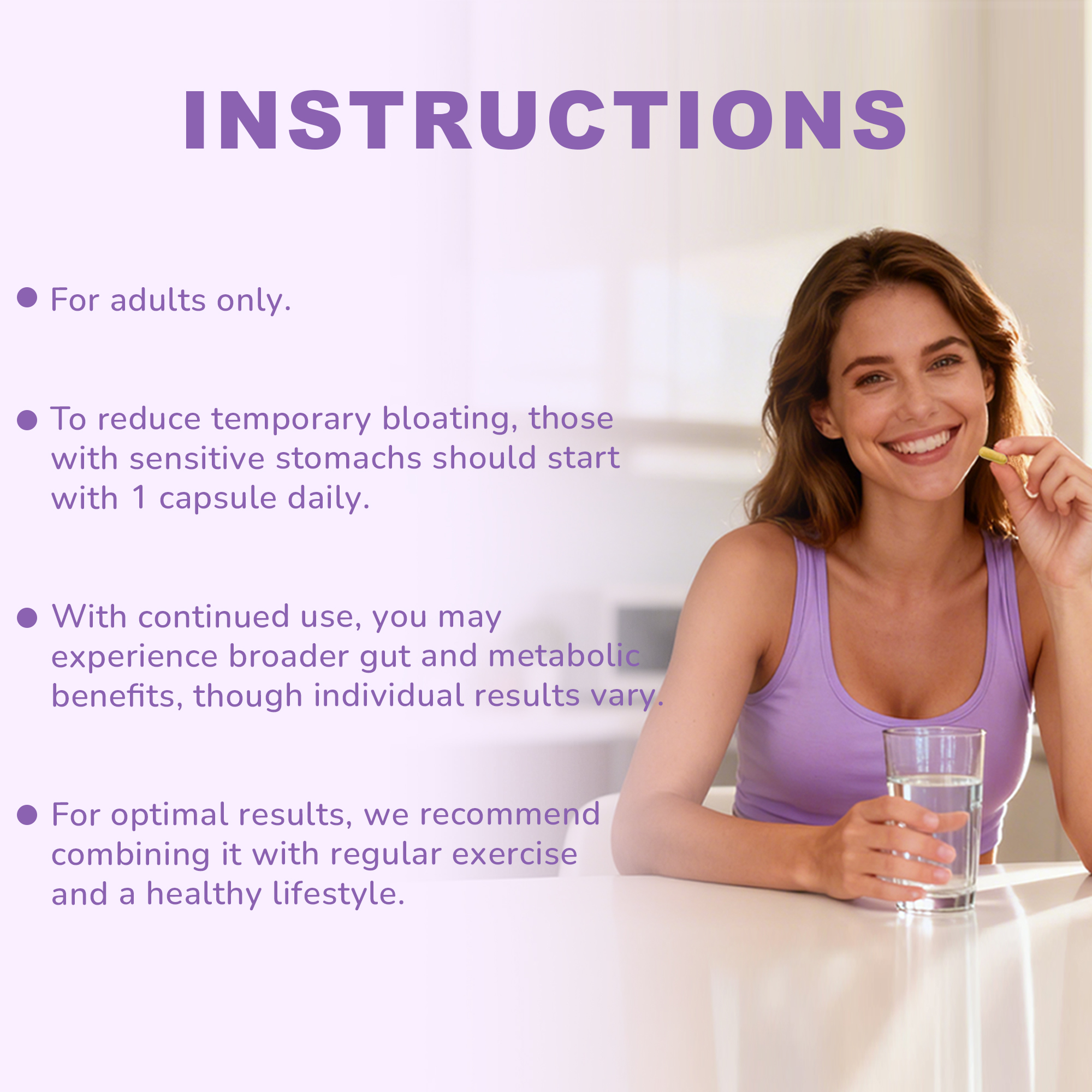 Gynable GLP-1 Supplement for Weight Loss & Appetite Control: Akkermansia Muciniphila Probiotic for Women and Men with Berberine, Inulin (Third-Party Tested) Supports Gut, Digestion, Metabolic, 60 Counts