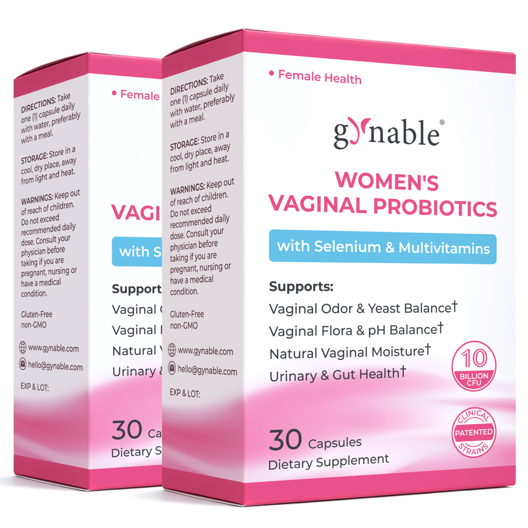 Gynable Women's Vaginal Probiotics Supplement - 30 Oral Capsules 