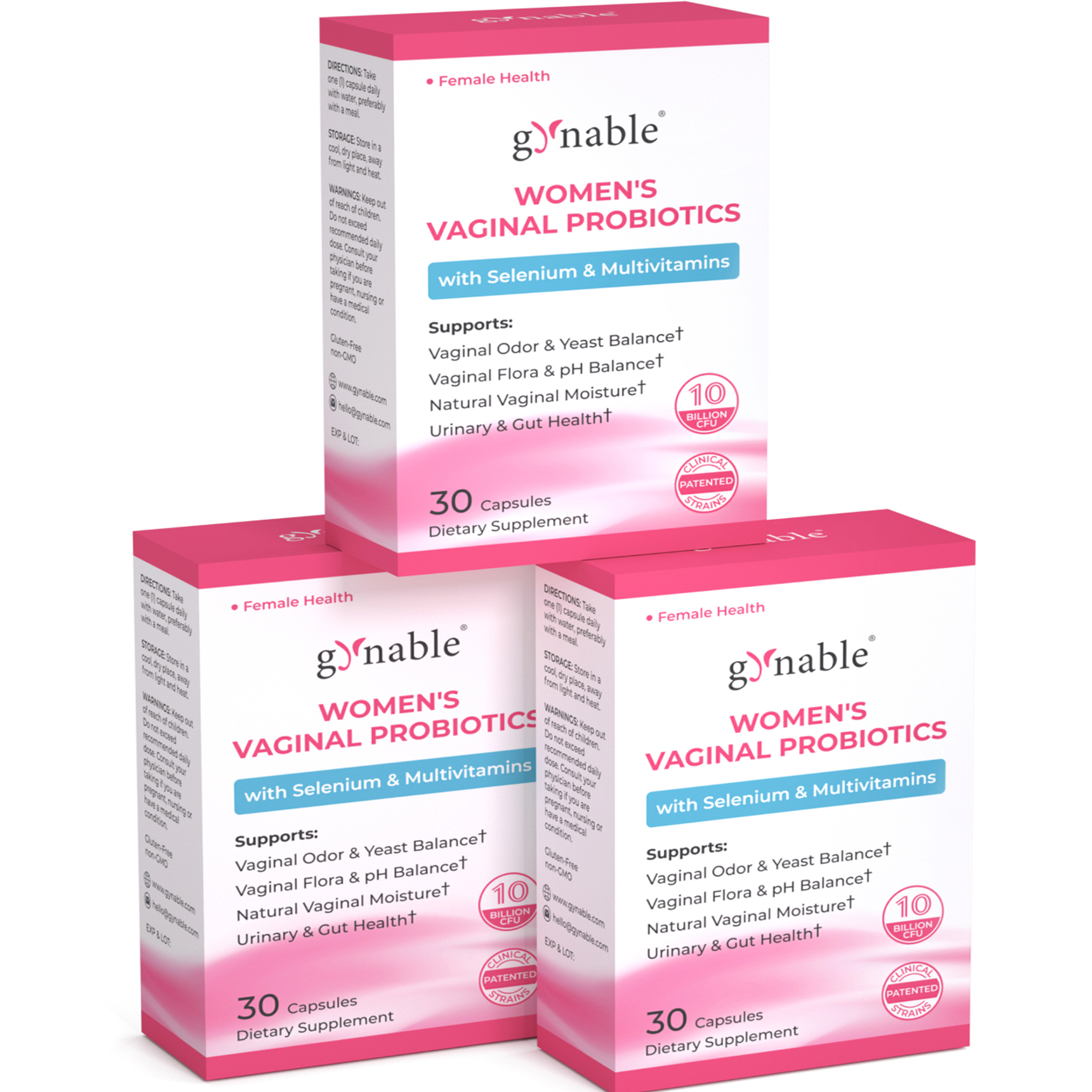 Gynable Women's Vaginal Probiotics Supplement - 30 Oral Capsules 