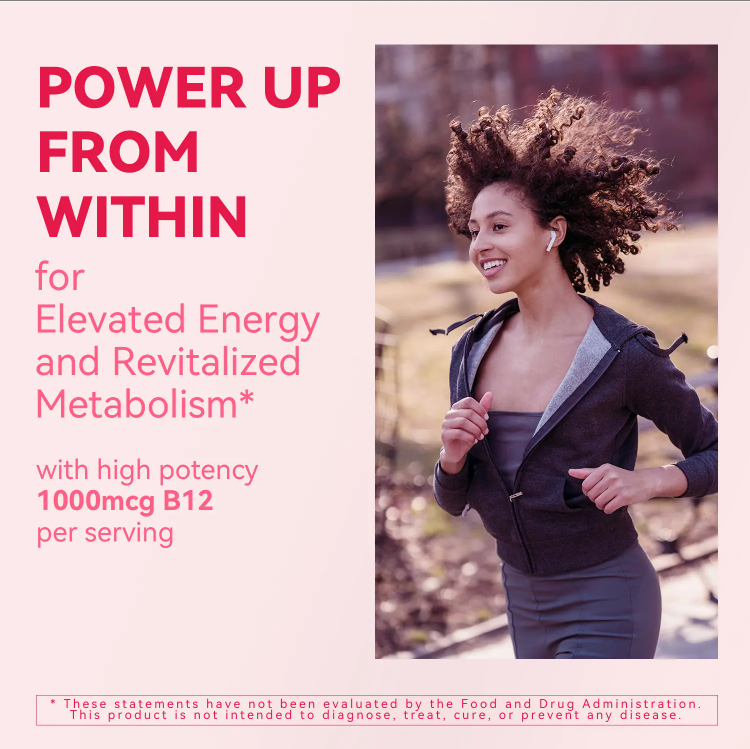 B12 Gummies Gynable Supports Mood & Brain Cells & CellEnergy non-GMO GLUTEN-free Vegan