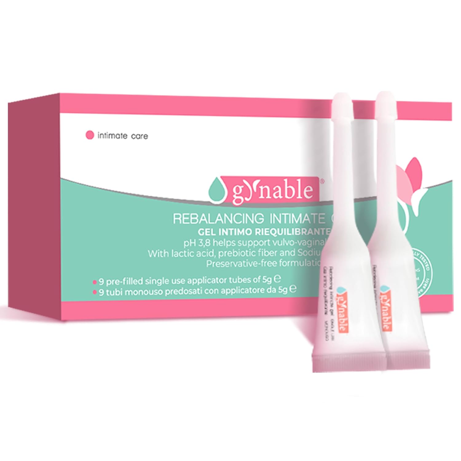 Gynable Vaginal Probiotic Gel | Rebalancing Intimate Gel | Promote pH Balance |Yeast Infection & BV Treatment | Vaginal Odor and Hygiene Support | Vaginal Moisturizer| 9 Pre-Filled Applicators